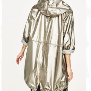 Zara women’s light gold rain jacket